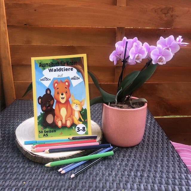 Ausmalbuch für Kinder A5 Bild draußen